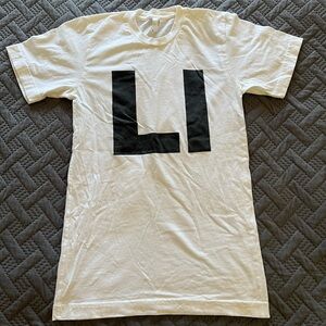 American Apparel letter “L l” crew tee.